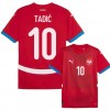 Maillot de Supporter Serbie Tadic 10 Domicile Euro 2024 Pour Homme